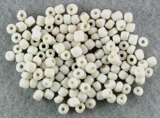 150 - VENETIAN - TRADE - BEADS - ANTIQUE - SMALL/MICRO - WHITE - GLASS - EARLY - BEADS 2