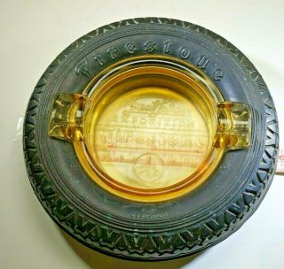 Vintage Tire Ashtray Firestone Great Lakes Exposition Cleveland Ohio 1936.
