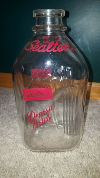 Sealtest Half Gallon Glass Jug Vintage Collectors Jar Milk