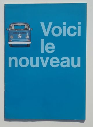 1967 - 68 Vw Volkswagen Bus French Prestige Full Line Brochure - Voici Le Nouveau