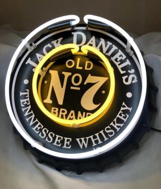 Jack Daniels Bottle Cap Whisky Club Bar Beer Coke Light Neon Sign Lamp Daniel 