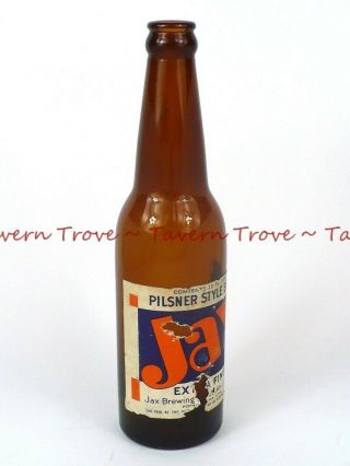 V1 1930s FLORIDA Jacksonville JAX BEER 12oz longneck Bottle Tavern Trove 2