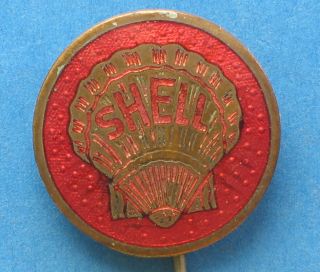 118 Shell Oil Red Enamel Lapel Badge Pin