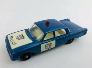 1963 Matchbox / Lesney 55b Ford Fairlane Police Car In Lt.  Blue