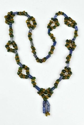 19th Century Middle Eastern Or Continental Necklace With Blown Glass Beads