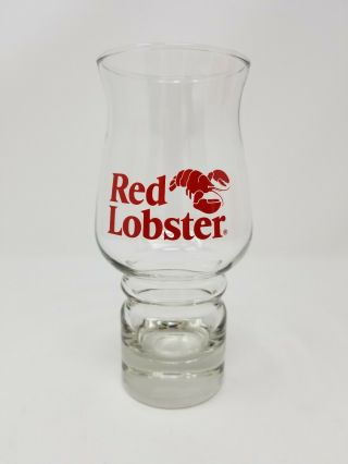 Set Of 4 Vintage Red Lobster Restaurant Lobster Logo Hurricane Libby Glass