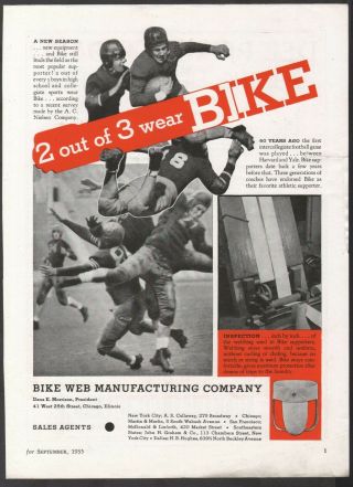 Vintage 1935 Bike Jock Straps,  Athletic Supporters Print Ad