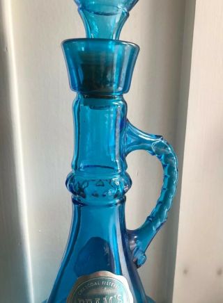 Vintage Jim Beam Blue Glass I Dream of Jeannie Liquor Bottle Genie Decanter 3