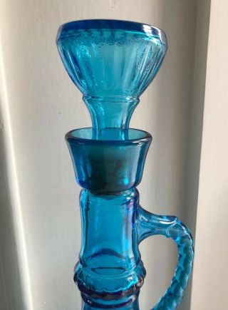 Vintage Jim Beam Blue Glass I Dream of Jeannie Liquor Bottle Genie Decanter 4