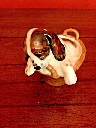 Royal Doulton Cocker Spaniel Puppy In A Basket - Bone China Hn 2586 9