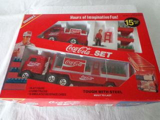 Coke Coca Cola Buddyl Brute 15 Piece Coke Truck Tractor Trailer Delivery Set