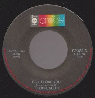 60s N.  Y.  Northern Soul/xo Freddie Scott Girl I Love,  Released Probe Orig Dylan