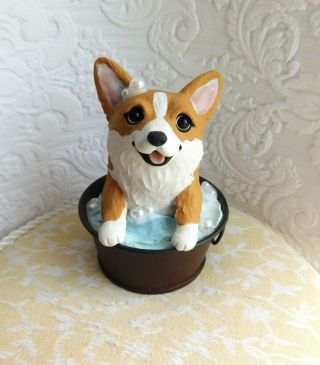 Cori Dog In Bath 2019 Sculpture Polymer Clay Collectible By Raquel At Thewrc