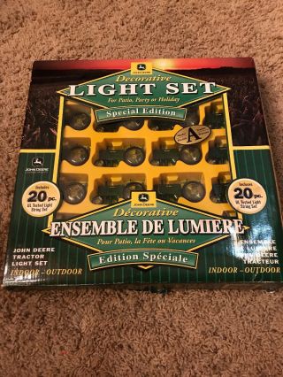 John Deere Model A Tractor 20 Light String Set Patio,  Party,  Or Holiday