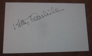 Kitty Carlisle Vintage 3 X 5 Signed Index Card With Marx Brothers