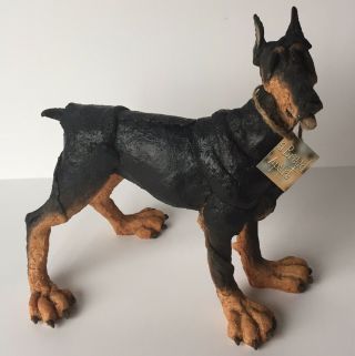 A Breed Apart Doberman Pinscher Dog Figure 9” Tall 70011 Country Artists 2001