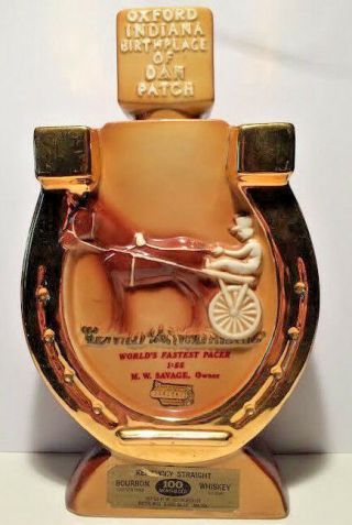 Old Mr Boston Dan Patch Vintage Whiskey Decanter 4/5 Qt 1970 Rare Empty