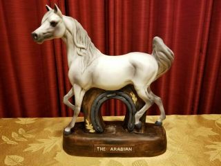 Arabian Horse Statue Anna Dwyer Porcelain Decanter Western Distilling Equestra