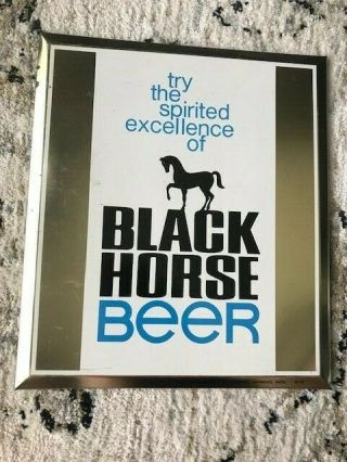 Black Horse Beer Toc Tin Over Cardboard Brewery Sign,  Lawrence,  Ma 1950 - 60s ?