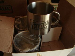 Marlboro Eat Ride Sleep Set Of 4 Stainless Steel Camping Coffee Mugs Cups