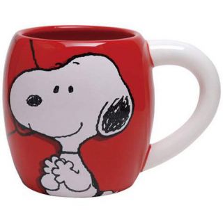Peanuts Snoopy 14oz Coffee Tea Mug Cup White Beagle Dog Red Figure