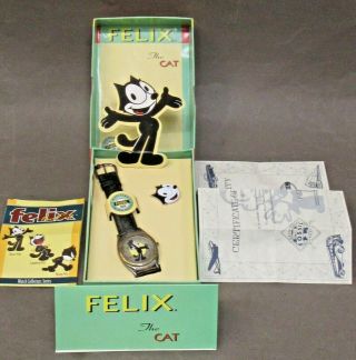 FELIX THE CAT Wrist Watch Fossil boxed with brooch wristwatch 2