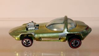 Dte 1968 Hot Wheels Redline 6209 Metallic Lt Green Silhouette W/white Int