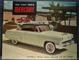 1953 Mercury Large Brochure Folder Monterey 53 Not A Reprint
