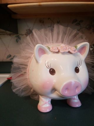 Mudpie Giant Ballerina Ceramic Piggy Bank