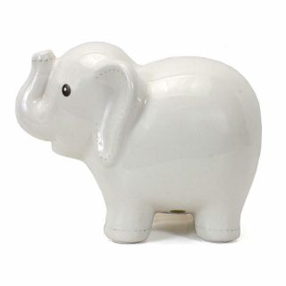 Child to Cherish Ceramic Stitched Elephant Piggy Bank,  White 3