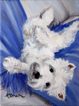 Mary Sparrow Westie West Highland Terrier Print Dog Portrait