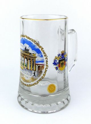 Ws - Berlin Brandenburg Tor - Hand Made Glass Beer Stein