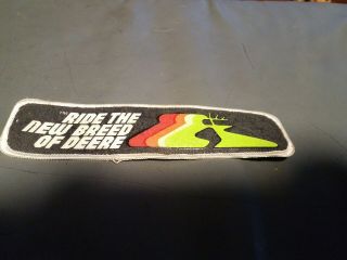 Very Rare Vintage John Deere Patch Iron - On Patch " Ride The Breed Of Deere "