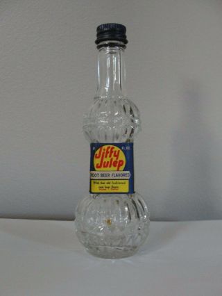 Antique Vintage Extract Bottle,  Jar,  Jiffy Julep Root Beer Flavoring