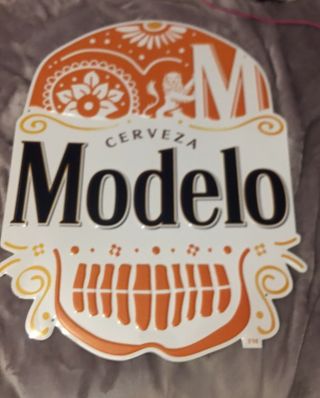 Modelo Metal Sign Day Of The Dead / Sugar Skull Bar Man Cave Never Hung