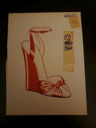 Concept Art W/markups - Advertising - Fashion Shoes - Red High Heel Wedge