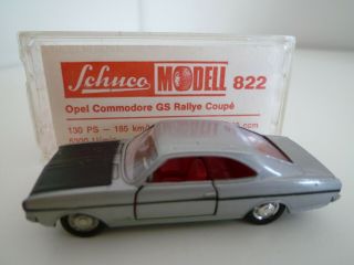Vintage Schuco 1:66 822 Opel Commodore Gs Rallye Coupe Issued 1970s Vgc Boxed