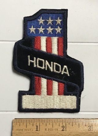 Honda Cars Motorcycles 1 American Flag Stars Strips Souvenir Patch Badge