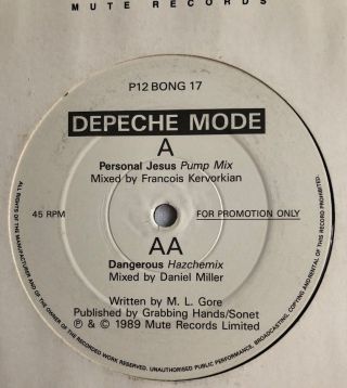 Depeche Mode - Personal Jesus - Rare Uk 12 " Promo (vinyl Record)