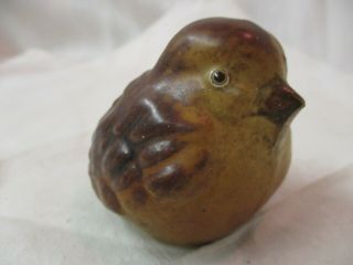 Vintage Sweden Gantofta Jie Pottery Brown Bird Figurine