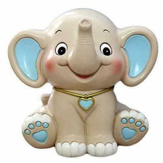 Cute Cartoon Elephant Piggy Bank Coin Saving Pot Money Box For Kids Birthday Gif