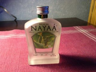Empty Mezcal Nayaa Miniature Liquor Bottle (glass,  50 Ml)