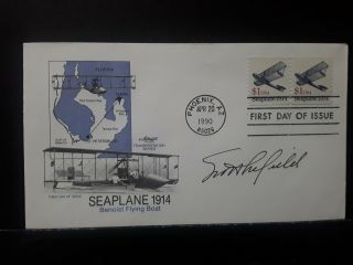 X15 Test Pilot Scott Crossfield Signed Fdc First Day Cover.