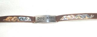 Hand Painted Cavalier King Charles Brown Leather/metal Dog Mom Bracelet