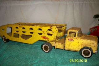 Tonka Car Carrier Semi - Truck 1962 840 Pr Steel Parts - Restore Toy 28 1/2 " Long