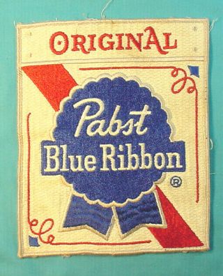 Brewery Employee Uniform Pabst Blue Ribbon Beer Large Size Jacket Patch