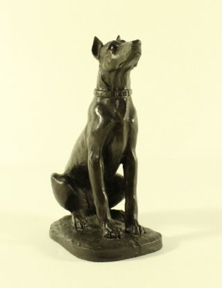 Heredities Cold Cast Bronze Doberman Dog Signed by Jean Spouse 2