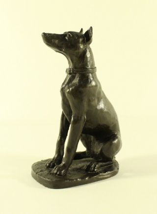 Heredities Cold Cast Bronze Doberman Dog Signed by Jean Spouse 4