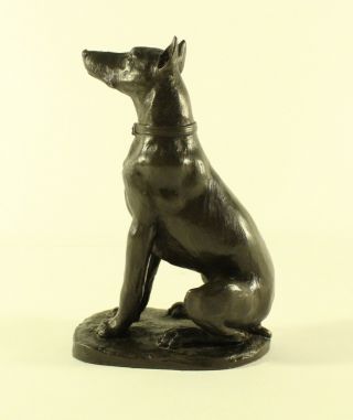 Heredities Cold Cast Bronze Doberman Dog Signed by Jean Spouse 5
