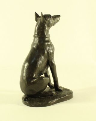 Heredities Cold Cast Bronze Doberman Dog Signed by Jean Spouse 8